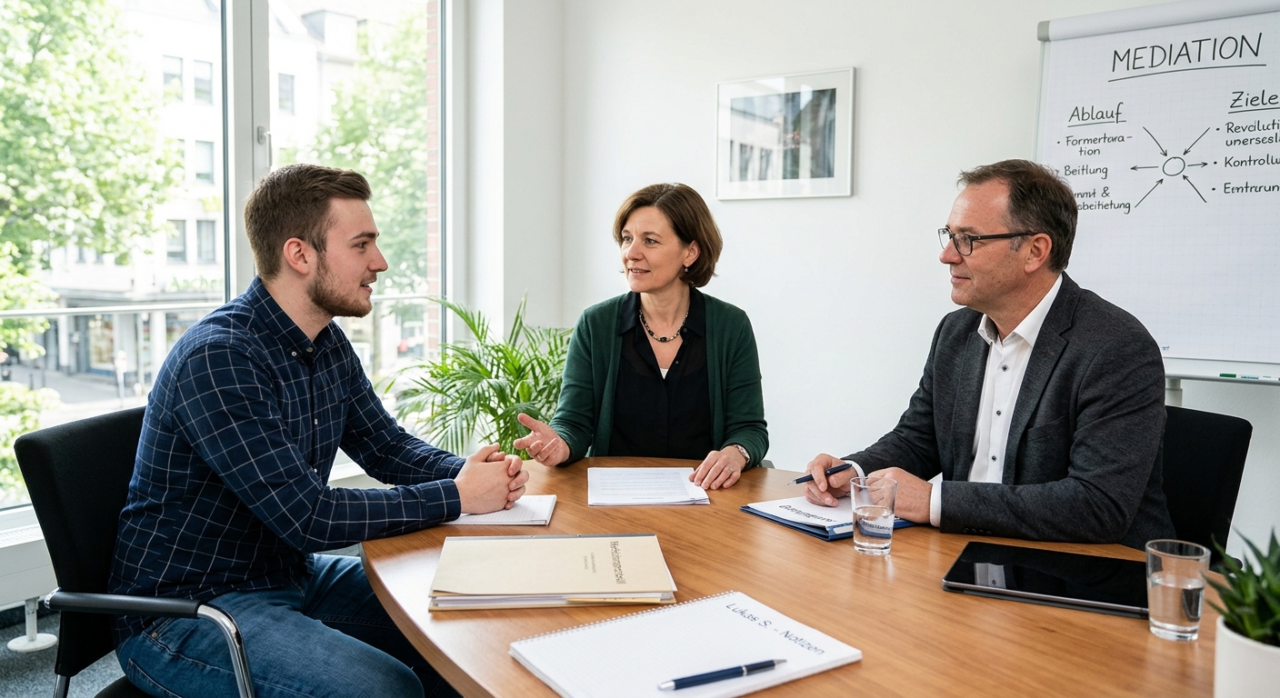 Mediationsgespräch zwischen einem Lehrling